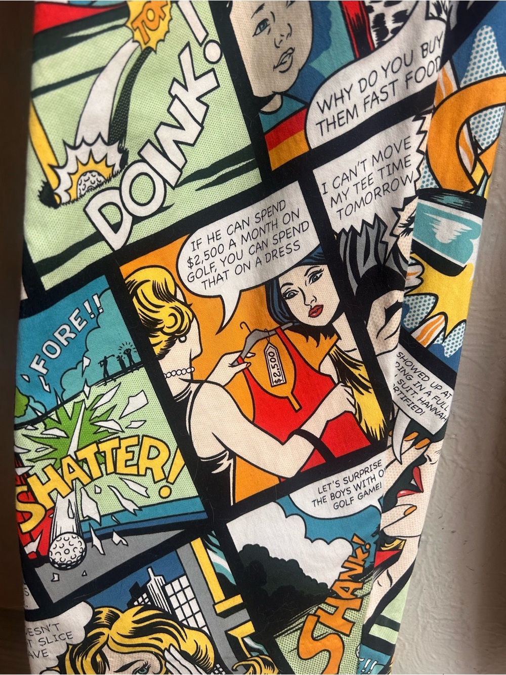 Loudmouth CRAK comic strip golf pants retro graphic Size 34” X 32” - Picture 5 of 12